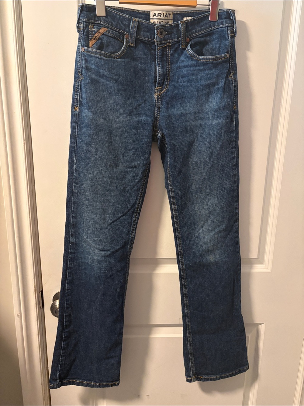 Ariat Kids Blue Denim Jeans with Subtle Fade